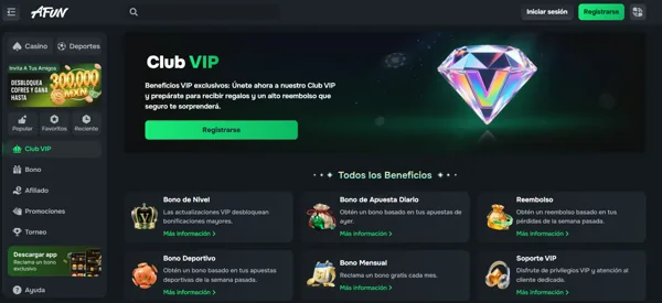 Club VIP en escritorio Club VIP en escritorio